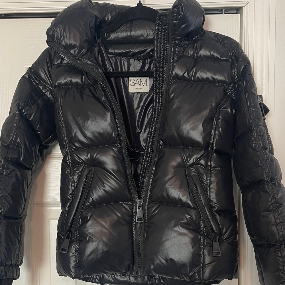 SAM. Kids Shiny Black Puffer Jacket